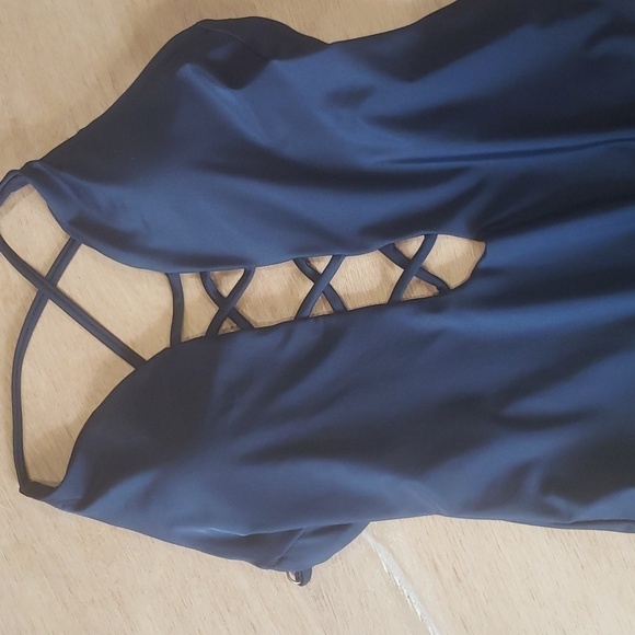 REBECCA Virtue black onepiece swimsuit nwt - Picture 3 of 9